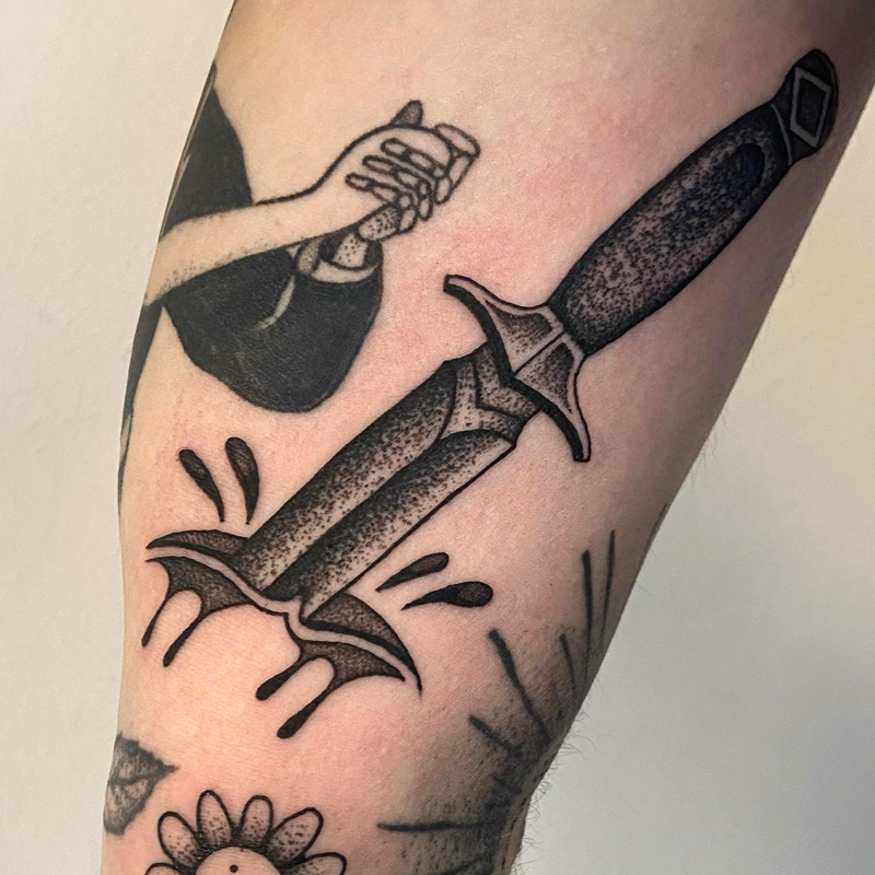 kniv tatuering av sigge cederqvist